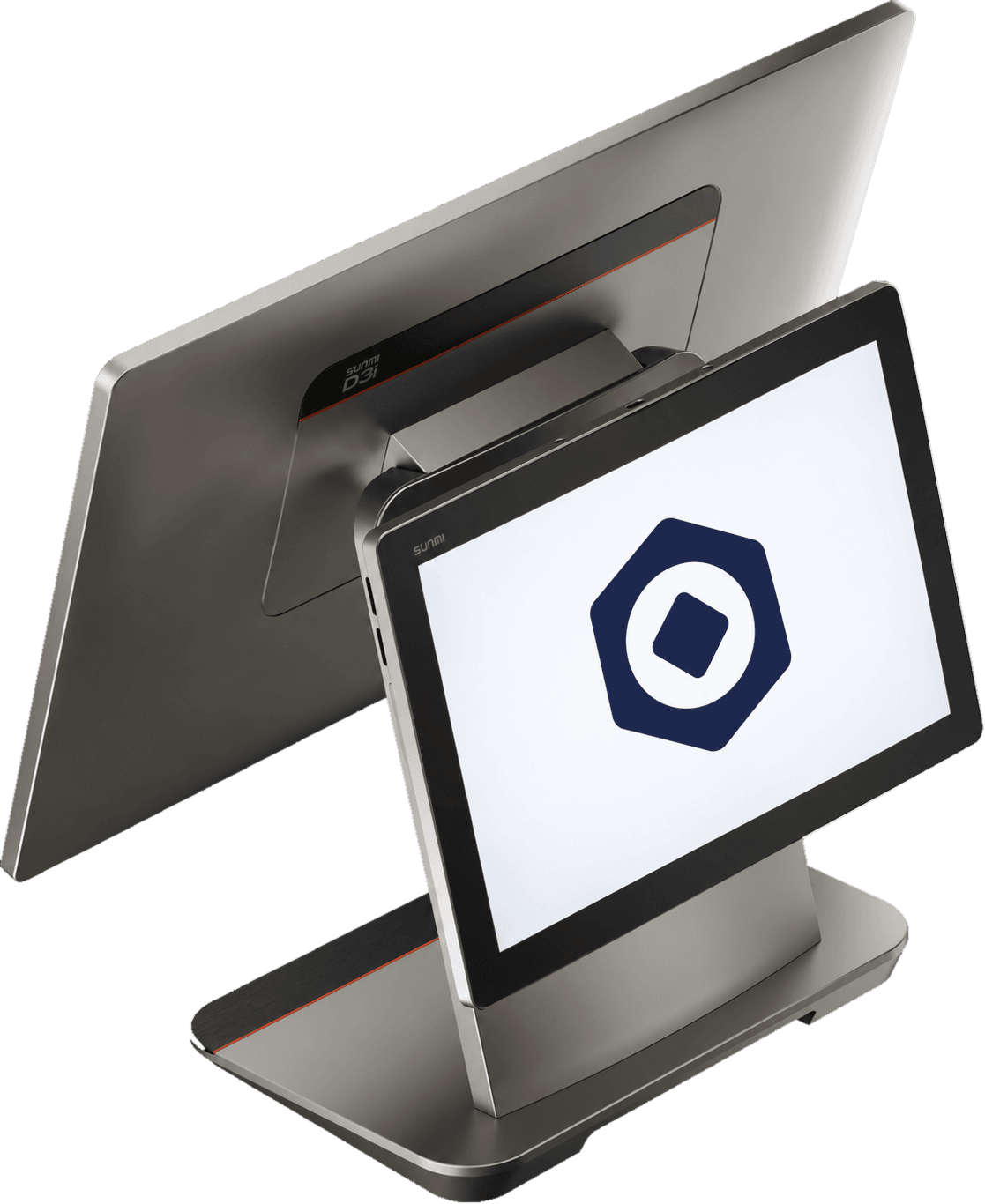 Sunmi D3 dual-screen point-of-sale terminal running VendPOS.